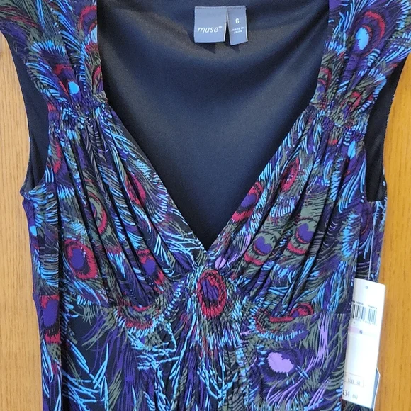 NWT MUSE Purple Artistic Dress - Picture 2 of 9